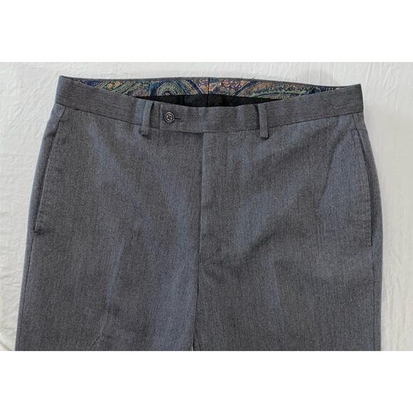 Ralph Lauren Flat Front Washable Dress Pants, Slacks. Medium Gray, Men's 33X30. - Picture 6 of 9